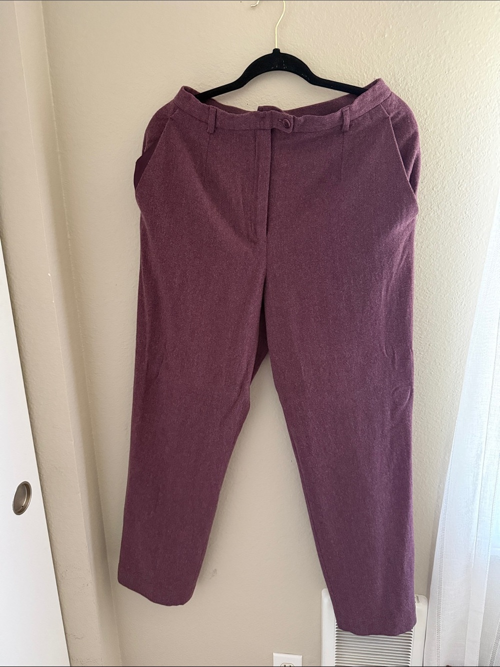 Pendleton Classic Plum Straight-Leg Trousers